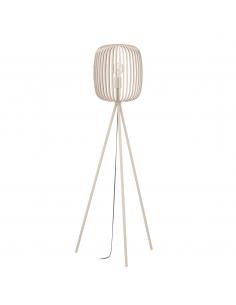 Beige steel floor lamp -...