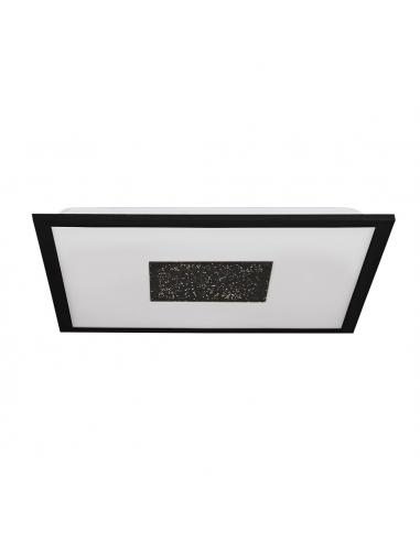 Plafón LED cuadrado negro 45 cm -...