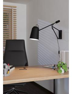 Black steel wall light -... 2