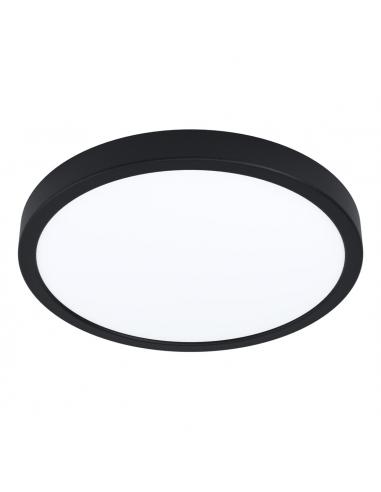 Round black LED ceiling light Ø29 cm - EGLO Fuevaz