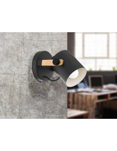 EGLO 43518 - HORNWOOD Living Room Lamp in Steel S57 and Wood 2