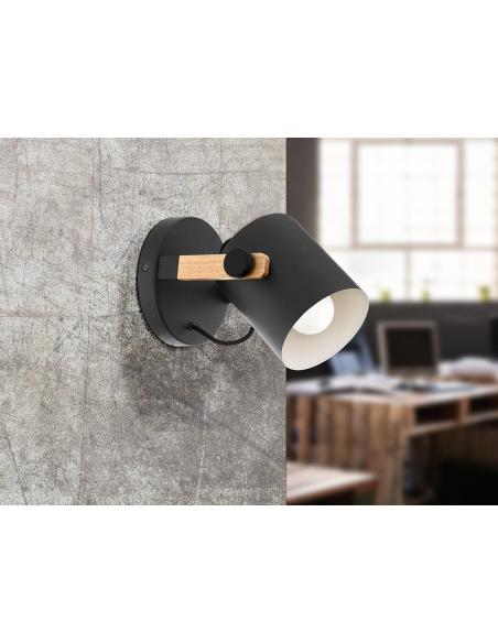 EGLO 43046 - HORNWOOD Living Room Lamp in Steel S57 and Wood