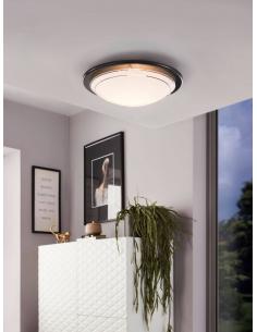 EGLO 83159 - PLANET 1 Living Room Lamp in Black Steel and Lacquered Glass 2