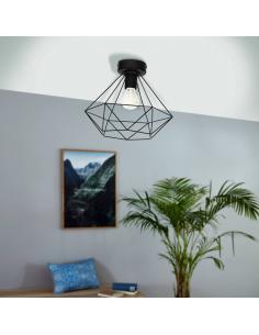 EGLO 43004 - TARBES Living Room Lamp in Black Steel 2