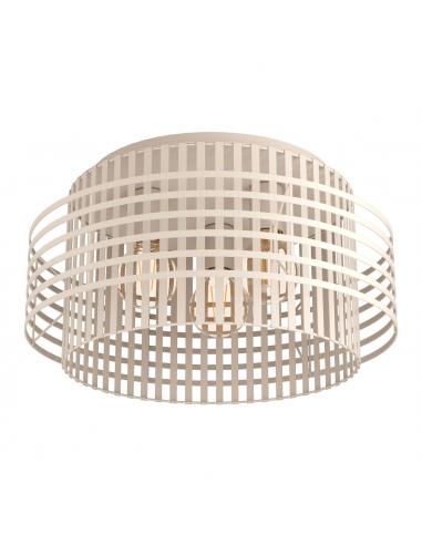 Ceiling lamp 3 lights beige steel - EGLO Oltamar