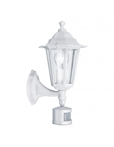 EGLO 22464 - LATERNA 5 Outdoor wall light with motion sensor in white cast aluminum and glass