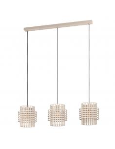 3-light hanging lamp beige steel - EGLO Oltamar