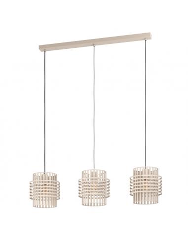 3-light hanging lamp beige steel - EGLO Oltamar