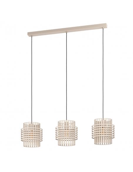 3-light hanging lamp beige steel - EGLO Oltamar