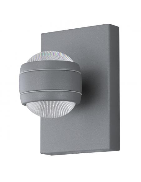 EGLO 94796 - SESIMBA Outdoor LED Wall Light in Galvanized Steel Silver and Acrylic