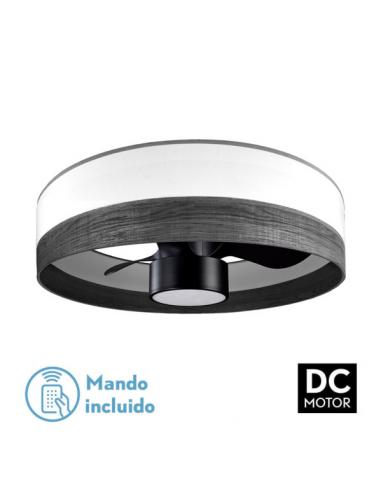 Fan Dc 24w Olga White/black-black 3 Blades 6 Speeds. 2390lm 3 Colors, Remote, memory, timer 70d