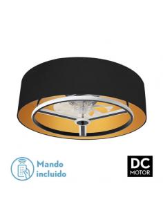 Fan Dc Anuska 60w Black/gold 8 Blades 6 Speed. 70d 5100lm 3 Colors Remote, memory, reg. Intensity, timer
