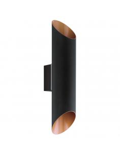 EGLO 94804 - AGOLADA Outdoor LED wall light in black galvanized steel, copper