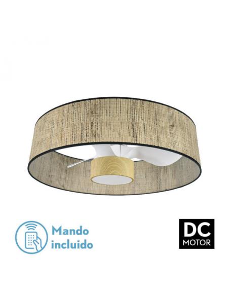 Fan Dc 24w Natasha Reed/white-beech 70d 3 Blades 6speed. 2390lm 3 Colors Remote, memory, timer