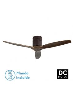 Fan Dc Aguilon Brown 3 Blades Oak 5 Speeds Without Remote And Timed Light.132d