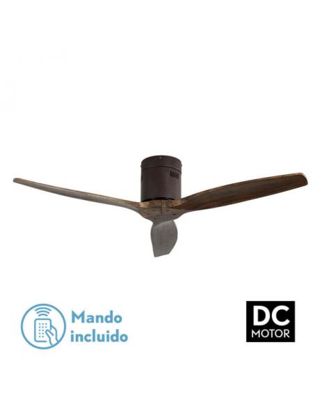 Fan Dc Aguilon Brown 3 Blades Oak 5 Speeds Without Remote And Timed Light.132d