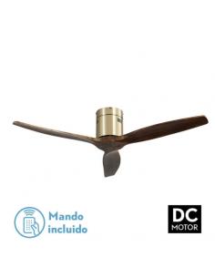 Fan Dc Leather Gable 3 Blades Oak 5 Speeds Without Remote And Timed Light.132d