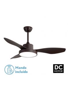 Fan Dc Hayate 48w 4078lm Brown 3 Asp 39/54x120x120cm 3000-4000-6000k C/remote, Memory And Timer