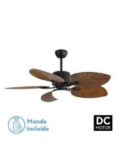 Fan Dc 24w Colla Black 5 Blades Brown 6 Velocid.2950lm W/Remote Timer 132 D