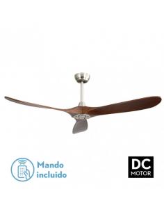 Fan Dc Marin Nickel 3 Blades Oak Without Light 5 Speeds Remote Timer 152d