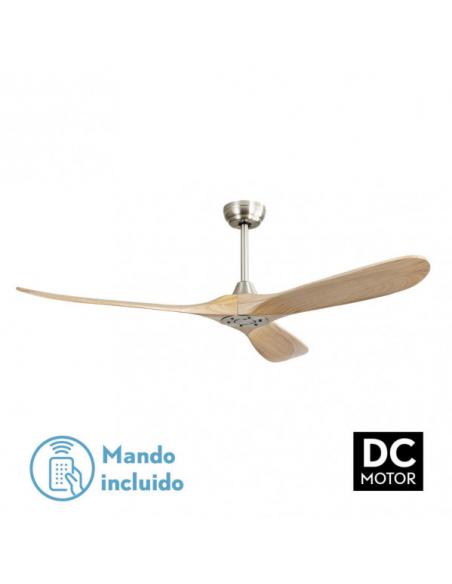 Fan Dc Marin Nickel 3 Blades Beech Without Light 5 Speeds Remote Timer 152d