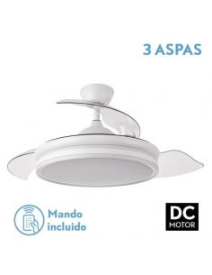 Fan Bayomo 72w 7200lm White 3 Blades Desp. 32/47x55/108 D.3 Color.remote DC motor