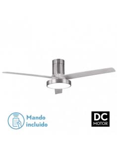 Fan Dc Pax 40w 3200lm Nickel 3 Blades Gray 32x139d 3000-4000-6000k C/remote, Memory And Timer