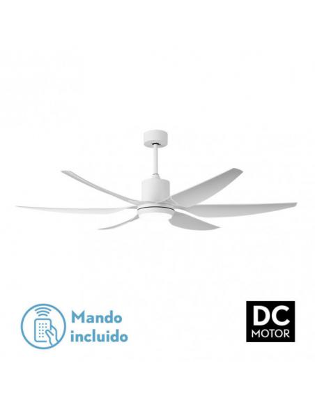 Fan Dc Otto 24w 2950lm White 6 White Blades Reg.x167d 3000-4000-6000k 2Seatposts With Remote, Memory And Timer