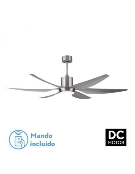 Fan Dc Otto 24w 2950lm Nickel 6 Blades Silver Reg.x167d 3000-4000-6000k 2 Seatposts W/remote, Memory and Timer