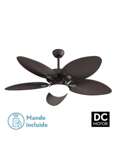 Fan Dc Borasco 24w Brown 5 Asp.6 Vel.132d 2950lm Remote.Memory And Temp.3000-4000-6000K