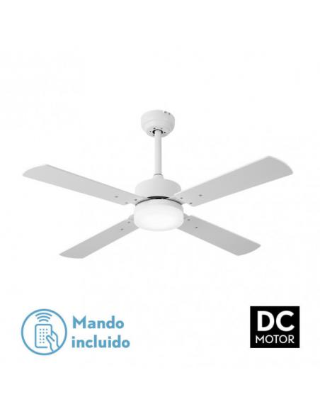 Fan 18w Dc Hupe White 4 Asp.6 Vel.107d Remote, Memory And Temp.3000-4000-6000k