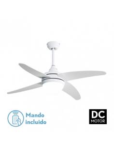 Fan 2xe27 Dc Klod White 4 Asp.6 Vel.117d C/remote