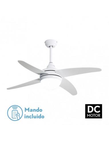 Fan 2xe27 Dc Klod White 4 Asp.6 Vel.117d C/remote