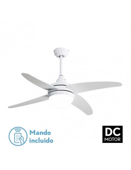 Fan 2xe27 Dc Klod White 4 Asp.6 Vel.117d C/remote