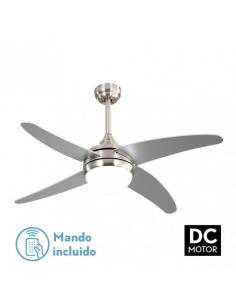 Fan 2xe27 Dc Klod Nickel/silver 4 Asp.6 Vel 117d C/remote