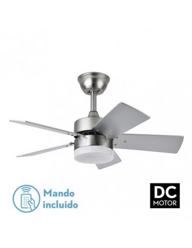 Fan Dc Marta 36w Nickel 5 Blades Rev. Beech/silver 41x76d 3240lm C/ Remote, Memory And Timer 3000k,4000k,6000k