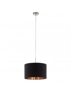 EGLO 94913 - PASTERI Copper pendant lamp in matte nickel-steel and textile
