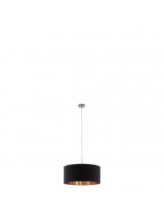 EGLO 94914 - PASTERI Copper pendant lamp in matte nickel steel and textile