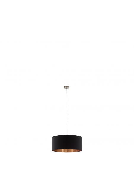EGLO 94914 - PASTERI Copper pendant lamp in matte nickel steel and textile