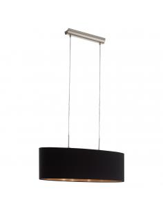 EGLO 94915 - PASTERI Copper pendant lamp in matte nickel steel and textile