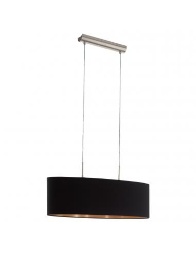 EGLO 94915 - PASTERI Copper pendant lamp in matte nickel steel and textile