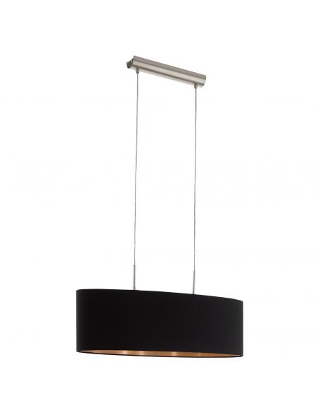 EGLO 94915 - PASTERI Copper pendant lamp in matte nickel steel and textile