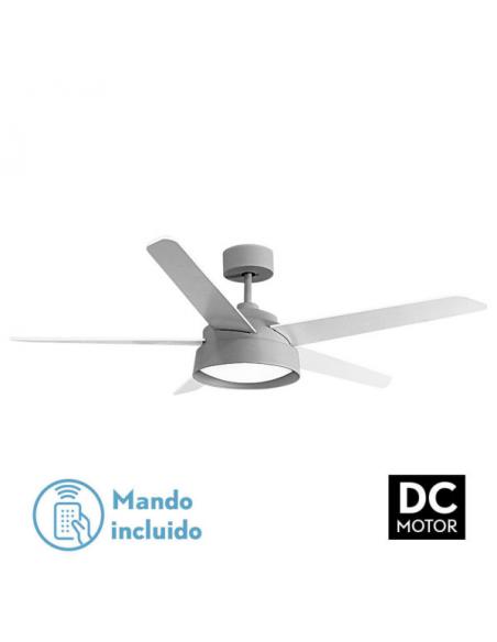 Fan 25w Dc Gray Lebeche 5 Blades Rev. White/beech 6 Speed. 3000-4000-6000K 132D Remote, Memory And Timer