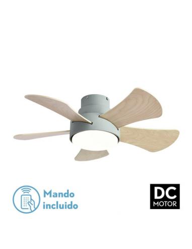 Fan 25w Dc Gregarious Green 5 Blades Rev. White/beech 6 Spd. 3000-4000-6000K 82D Remote, Memory & Timer