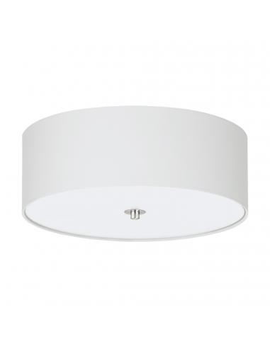 EGLO 94918 - PASTERI Fabric Ceiling Light in Nickel-matte Steel and Textile, glass