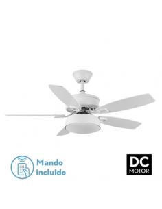 Fan 30w Dc Braw White 5 Blades White/beech 6 Speed. 3 Colors 106.7d w/remote, Memory and timer 2850lm