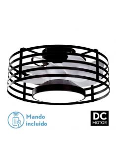 Fan 22w Dc Xaloc Black 7 White Blades 6vel 3000-4000-6500 28x57.8x57.8cm C/remote, Memory And Timer