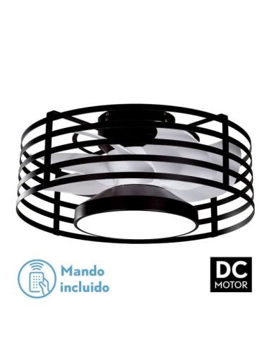 Fan 22w Dc Xaloc Black 7 White Blades 6vel 3000-4000-6500 28x57.8x57.8cm C/remote, Memory And Timer