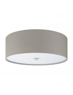 EGLO 94919 - PASTERI Fabric Ceiling Light in Nickel-matte Steel and Textile, glass