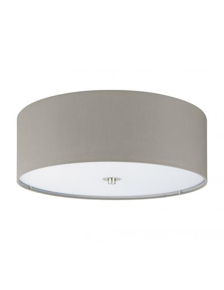EGLO 94919 - PASTERI Fabric Ceiling Light in Nickel-matte Steel and Textile, glass